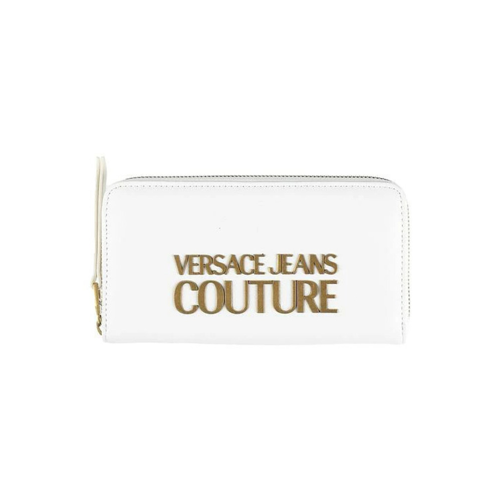 Versace Leather Wallet JEANS COUTURE White